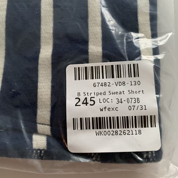 Hanna Andersson Boy Striped Sweat Shorts 8 Years or 10 Years - Picture 5 of 7